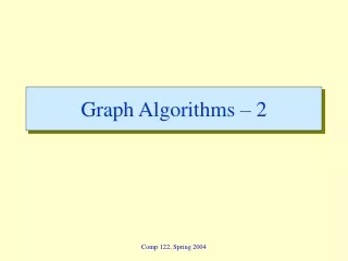 Graph Algorithms – 2