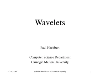 Wavelets