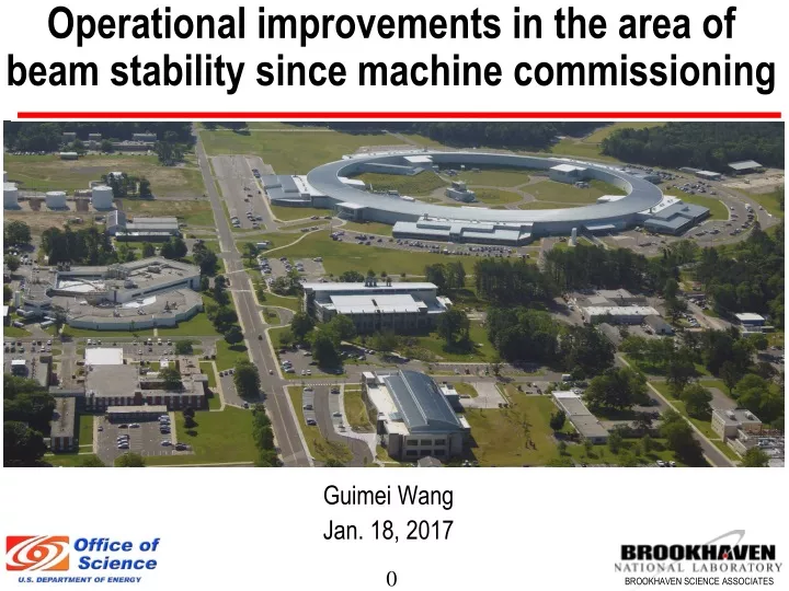 operational improvements in the area of beam stability since machine commissioning