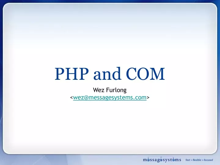 php and com