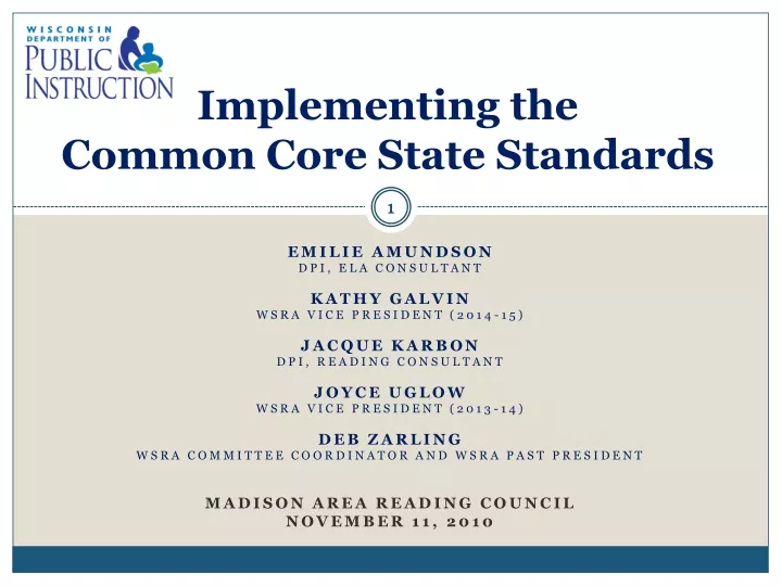 implementing the common core state standards