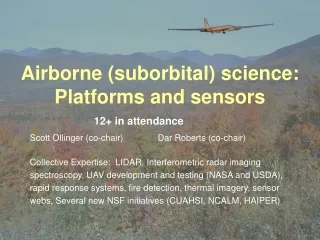 Airborne (suborbital) science: Platforms and sensors
