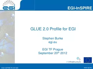GLUE 2.0 Profile for EGI