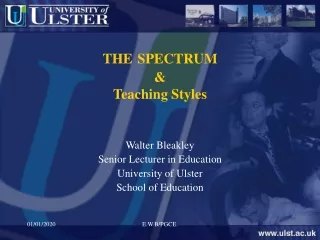 THE SPECTRUM &amp; Teaching Styles