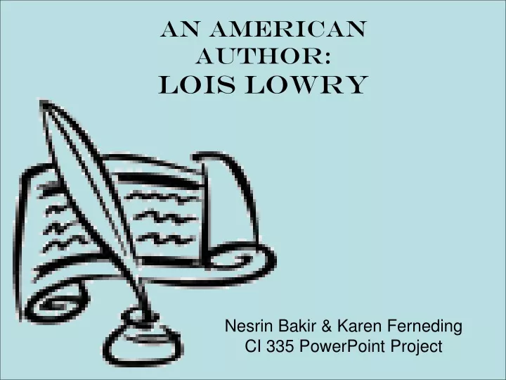 an american author lois lowry