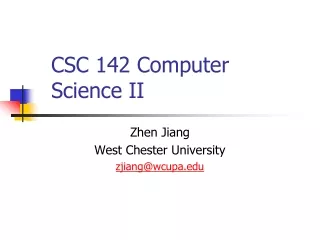 csc 142 computer science ii