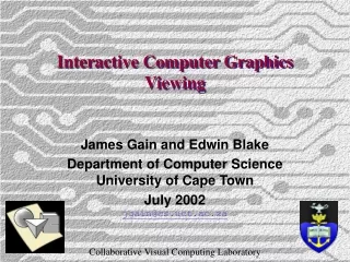 Interactive Computer Graphics Viewing