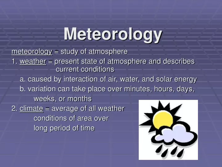 meteorology