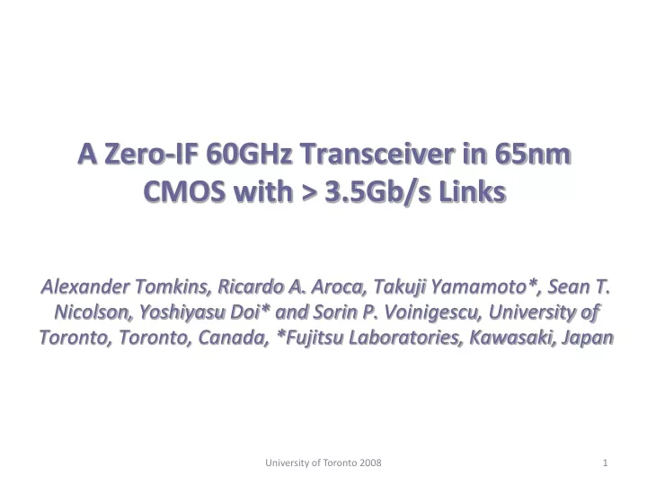 a zero if 60ghz transceiver in 65nm cmos with
