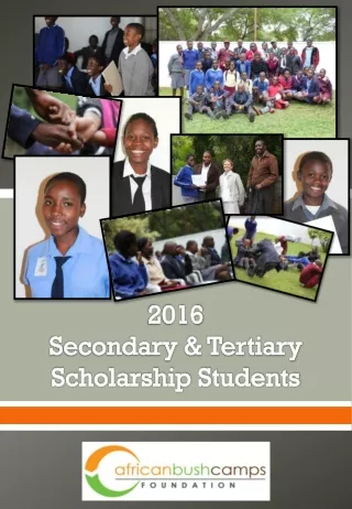 2016 Secondary &amp; Tertiary Scholarship Students