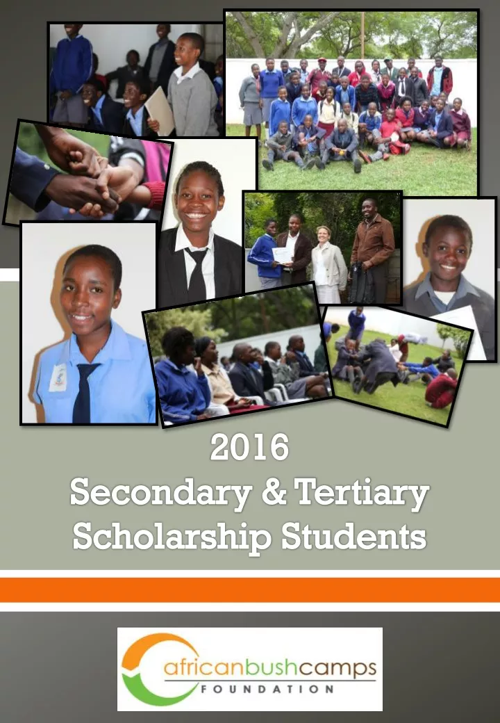 2016 secondary tertiary scholarship students