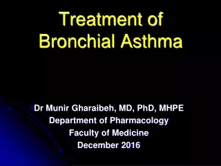 Treatment of Bronchial Asthma
