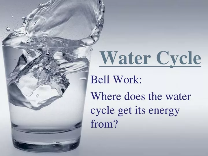 water cycle