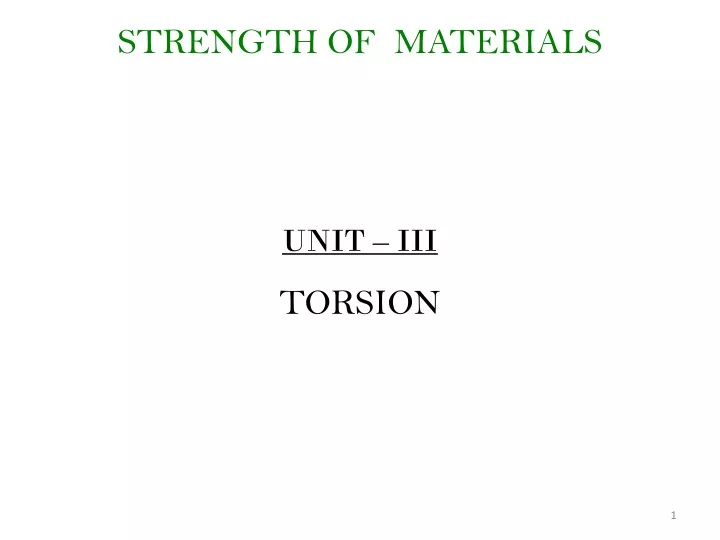 strength of materials