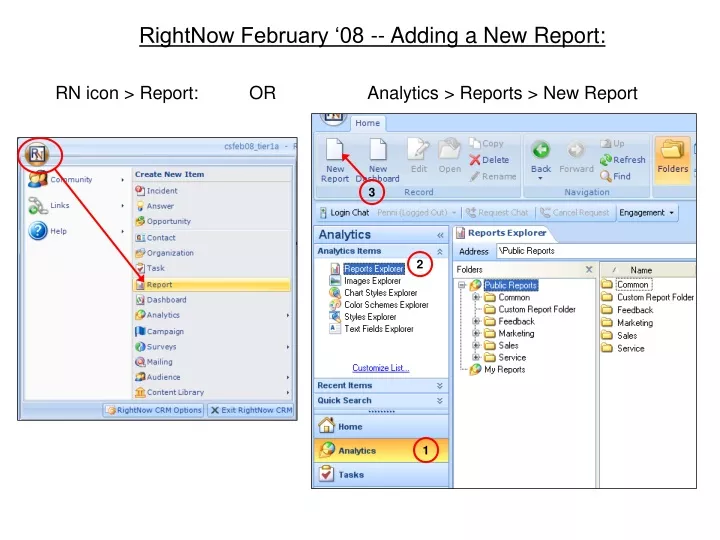 rightnow february 08 adding a new report