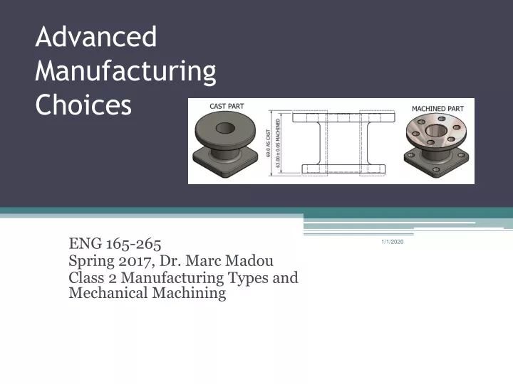 advanced manufacturing choices