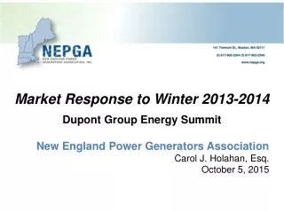 Market Response to Winter 2013-2014