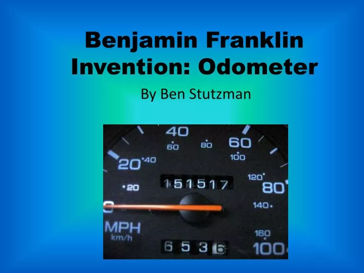 benjamin franklin invention odometer