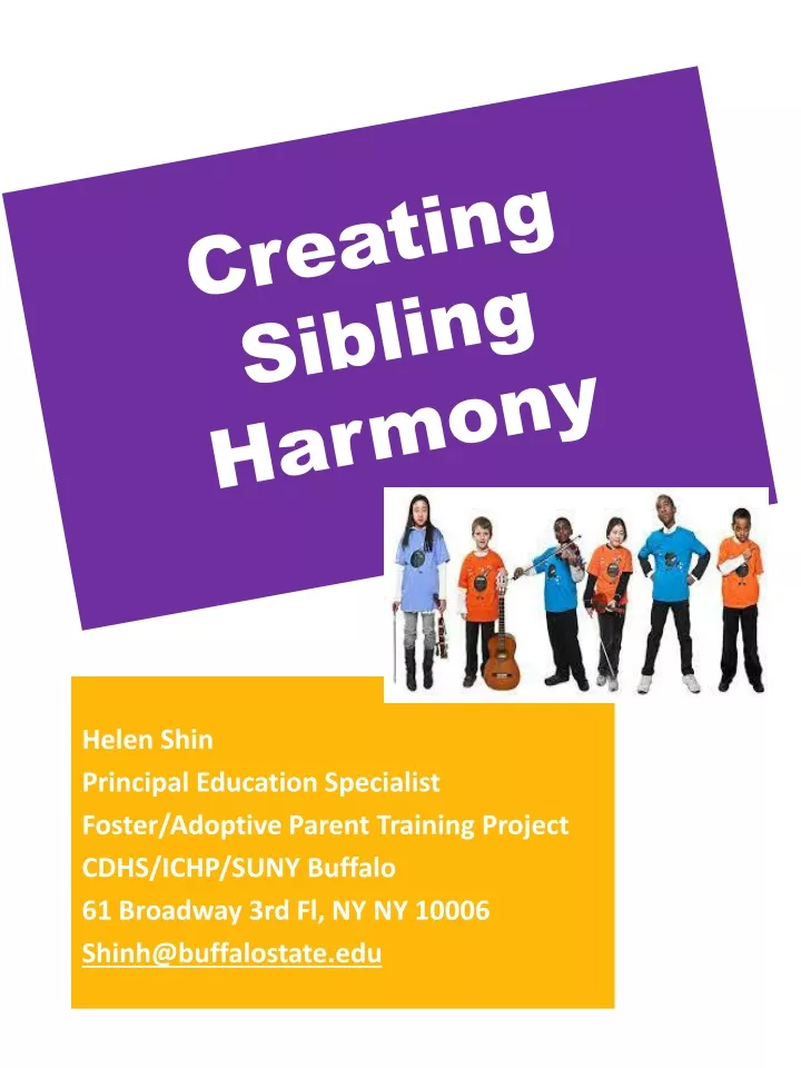 creating sibling harmony