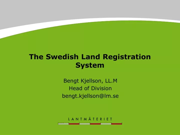 the swedish land registration system