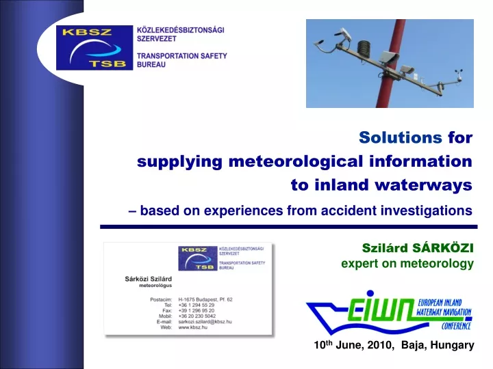 solutions for supplying meteorological