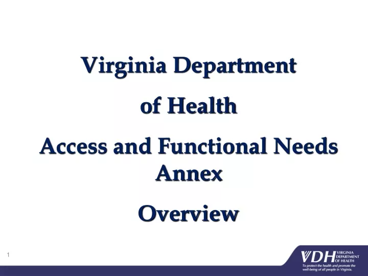 virginia department of health access