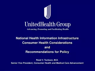 National Health Information Infrastructure Consumer Health Considerations  and