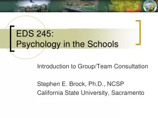 EDS 245: Psychology in the Schools