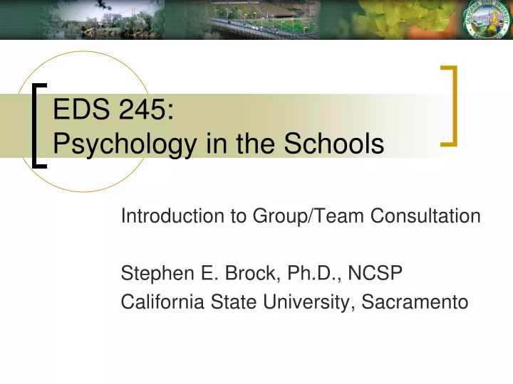 eds 245 psychology in the schools