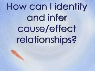 How can I identify and infer cause/effect relationships?