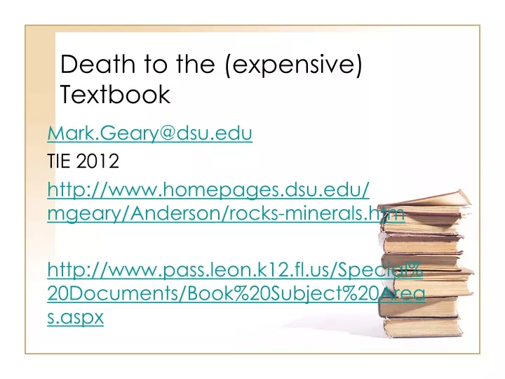 death to the expensive textbook