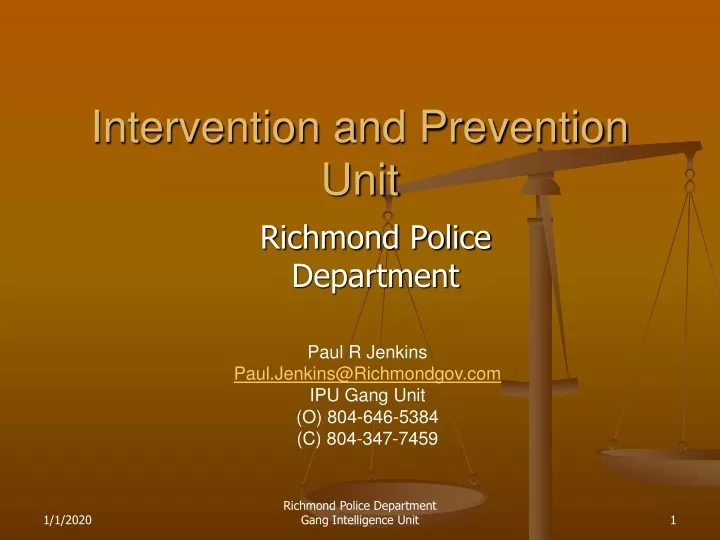 intervention and prevention unit