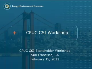 CPUC CSI Workshop