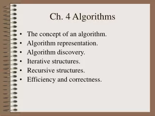 Ch. 4 Algorithms