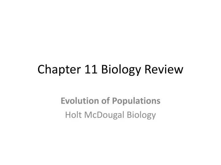chapter 11 biology review