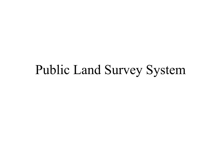 public land survey system