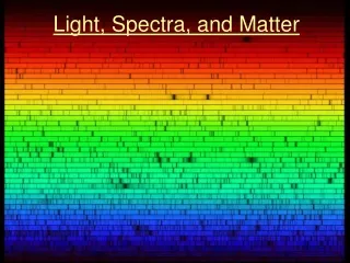 Light, Spectra, and Matter