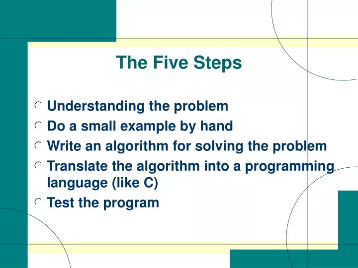 the five steps