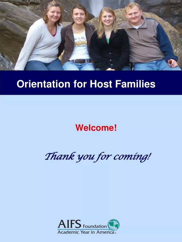 orientation for host families