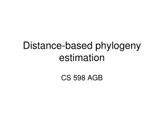 Distance-based phylogeny estimation