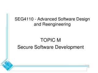SEG4110 - Advanced Software Design and Reengineering