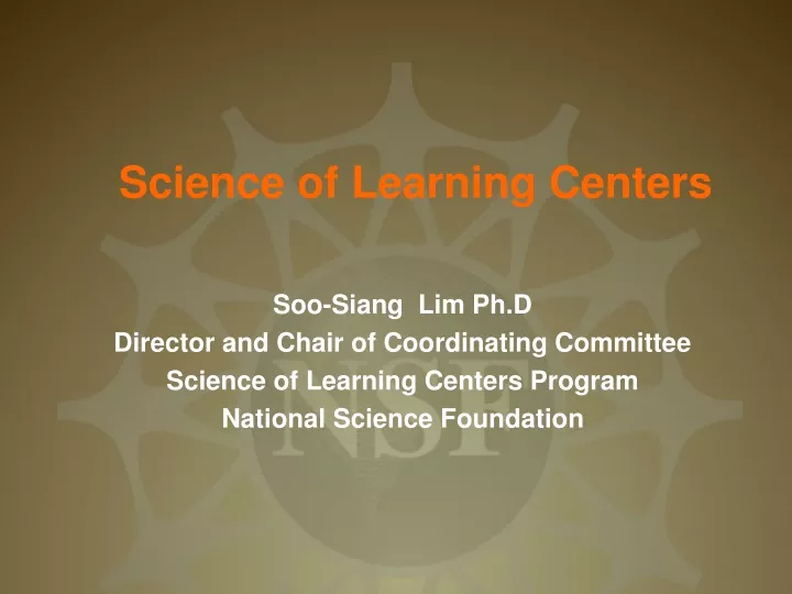 science of learning centers