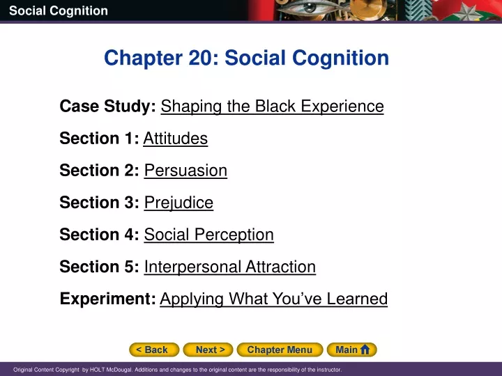 chapter 20 social cognition case study shaping