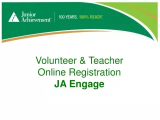 Volunteer &amp; Teacher Online Registration JA Engage