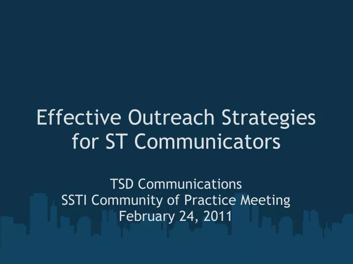 effective outreach strategies for st communicators