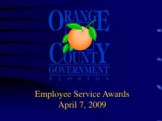 Employee Service Awards April 7, 2009