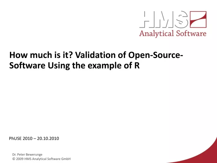 how much is it validation of open source software using the example of r