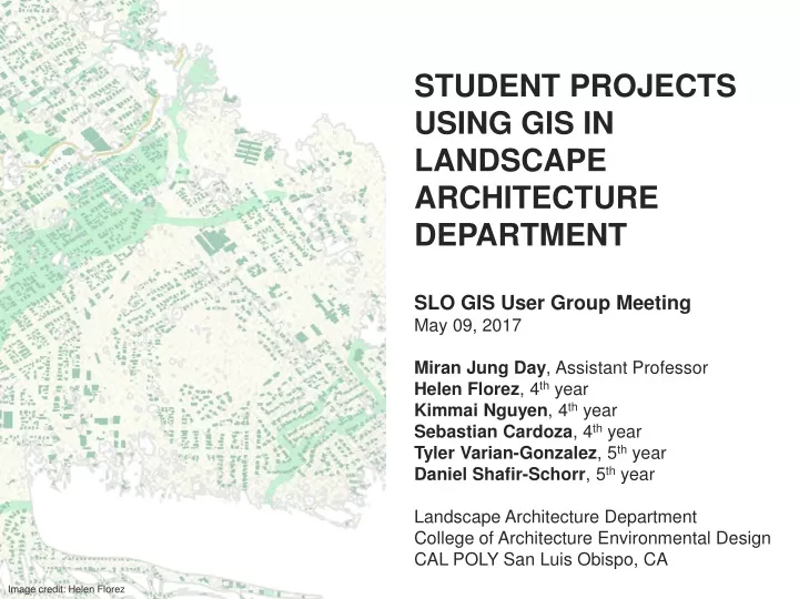 student projects using gis in landscape