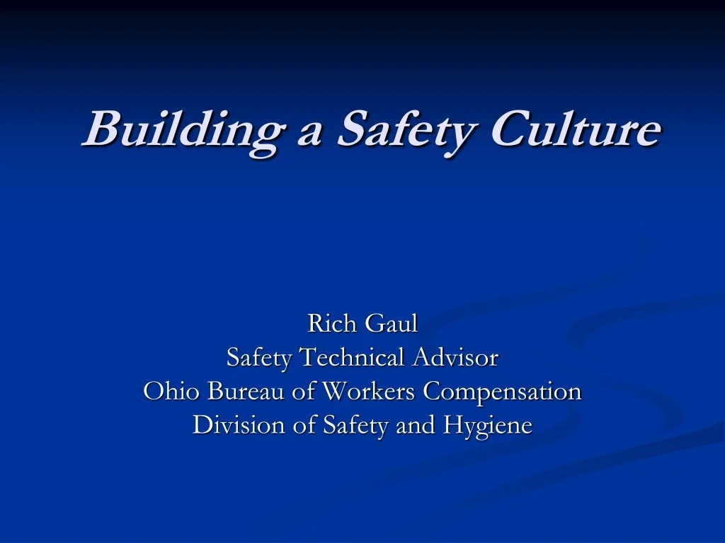 PPT - Building a Strong Safety Culture: Leadership and Employee ...