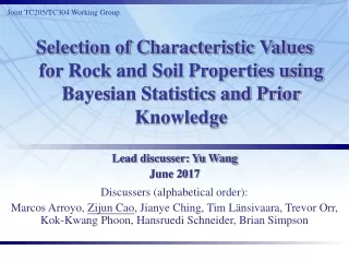 Lead discusser: Yu Wang June 2017